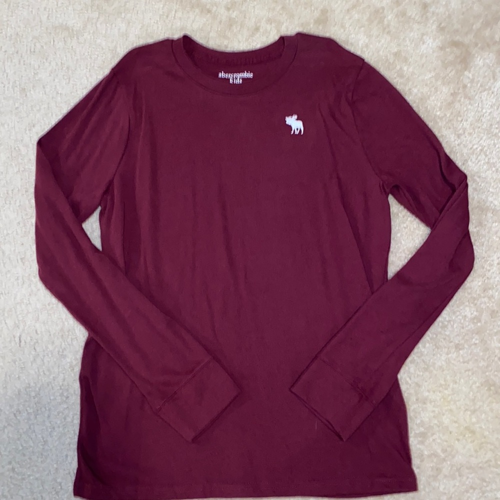 Boys Maroon Abercrombie Kids Long Sleeve